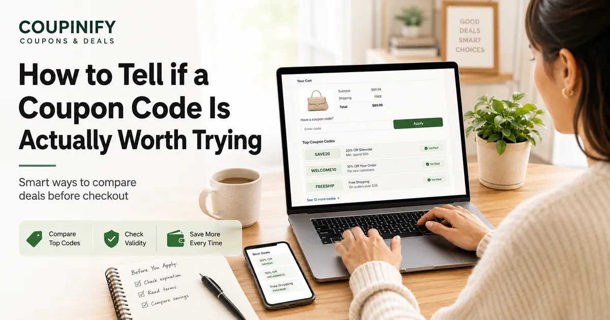 How to Tell If a Coupon Code Is Actually Worth Trying